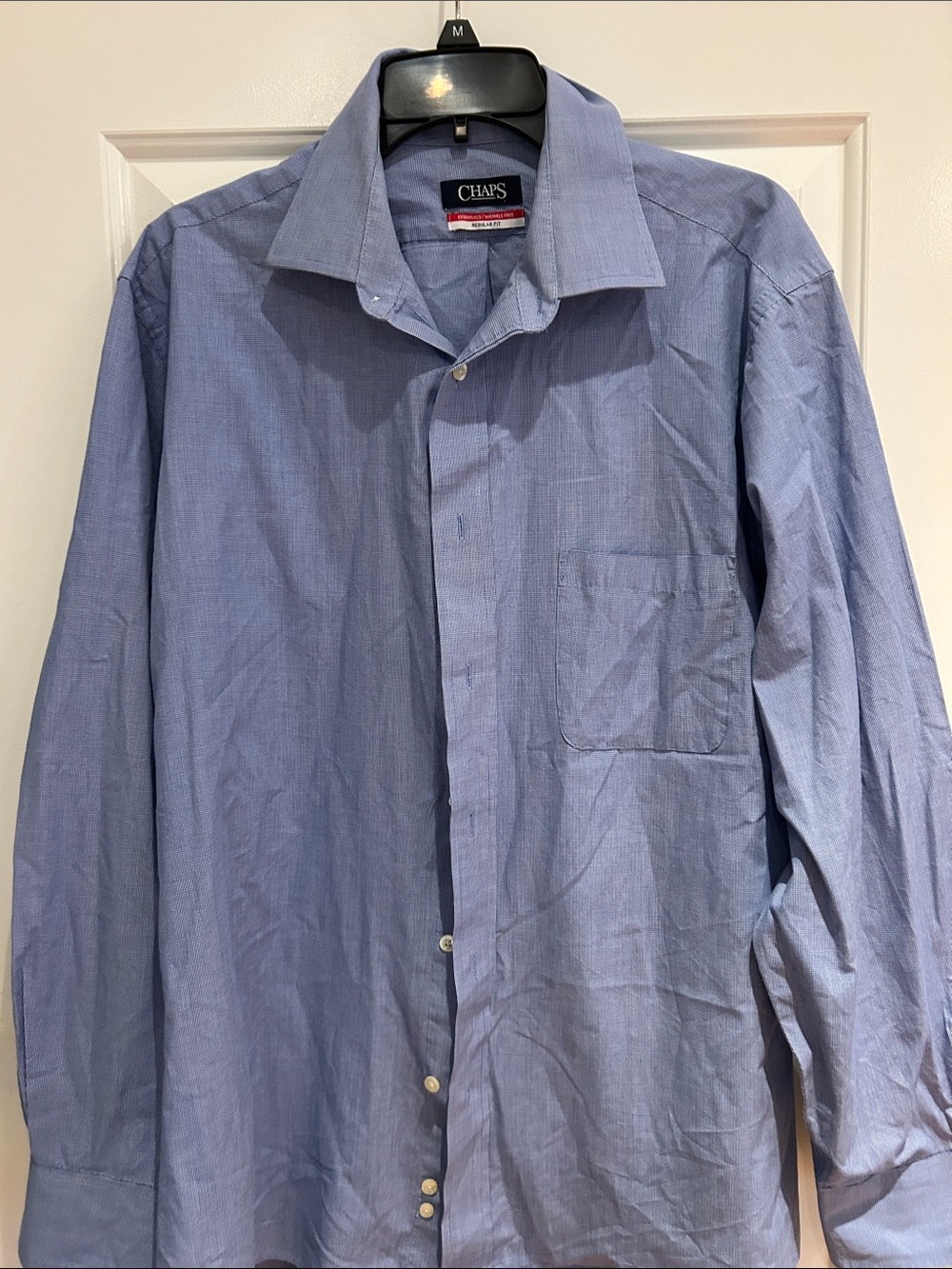 Chaps Men's Light Blue Long-Sleeve Dress Shirt